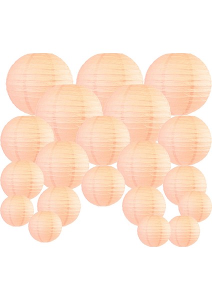 20 Adet 6 Inç-12 Inç Şeftali Kağıt Fener Çin Çeşitli Boyutlarda Yuvarlak Lampion Düğün Parti Için Açık Kapalı Asılı Dekorlar (Yurt Dışından)