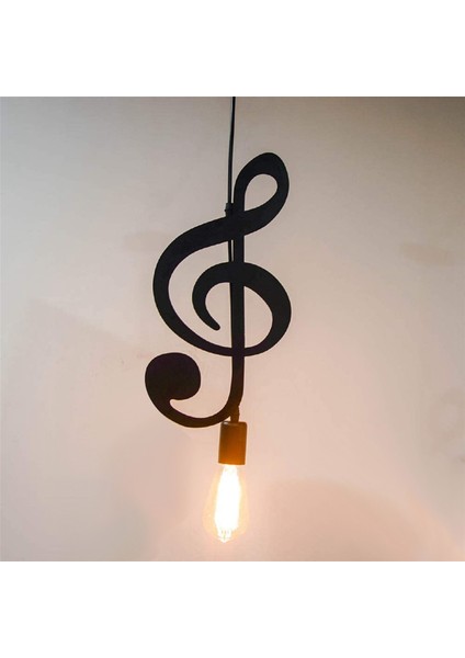 2x Kolye Işık, Demir Tavan Işık Müzik Notası Loft Bar Stüdyo Mağaza Odası Için Asılı Işık Gölge Avize (C) (Yurt Dışından) fırsatları
