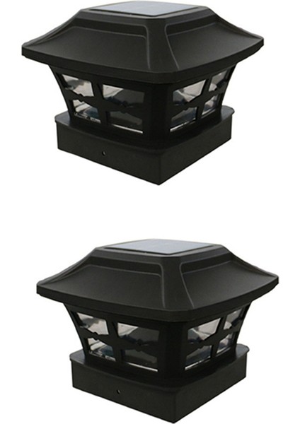 2x Güneş Mesaj Başlığı Işıkları Açık Sonrası Güneş Işıkları LED Ampul Çit Sonrası Işıklar 4x4 Inç Ahşap Direkler Için Sıcak Beyaz (Yurt Dışından)