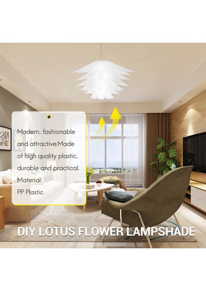 Lotus Avize Abajur Dıy Lotus Çiçeği Altı Katmanlı Abajur Romantik Oda Sarkık Aydınlatma Kapağı Otel Bar Dekor (Yurt Dışından) fiyatları