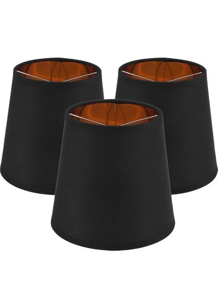 3 Adet Kumaş Kabarcık Tipi Abajur Basit Abajur Tavan Lambası Kapağı Işık Aksesuarı Ev-Siyah (Yurt Dışından)
