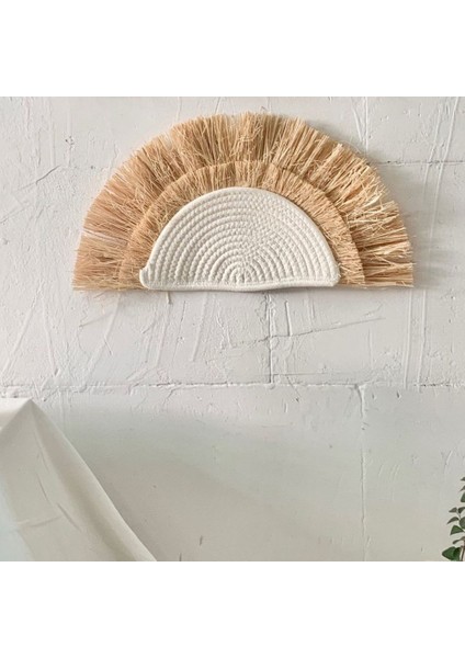 Iskandinav El Dokuma Ay Güneş Asılı Süslemeleri Pamuk Ipliği Dokuma Süs Çocuk Odası Duvar Asılı Ev Dekor A (Yurt Dışından) fiyatları