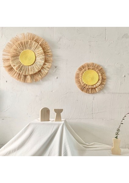 Iskandinav El Dokuma Ay Güneş Asılı Süslemeleri Pamuk Ipliği Dokuma Süs Çocuk Odası Duvar Asılı Ev Dekor A (Yurt Dışından) modelleri