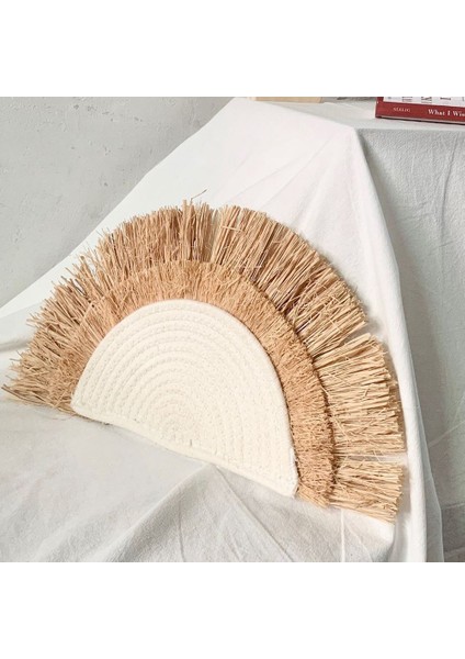 Iskandinav El Dokuma Ay Güneş Asılı Süslemeleri Pamuk Ipliği Dokuma Süs Çocuk Odası Duvar Asılı Ev Dekor A (Yurt Dışından) fırsatları