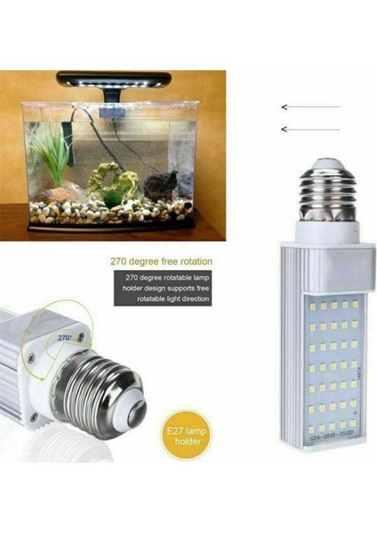 3x Fishpod Beyaz Bitki Akvaryum 7W Büyümek Işık LED Tankı Balık Mercan Ampul E27 Lamba (Yurt Dışından) modelleri