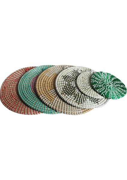 Boho Dokuma Duvar Sepeti Dekor Deniz Çayırı Dekoratif Tepsi Asılı Hasır Kase Rustik Dekor Oturma Odası Yatak Odası Için(A) (Yurt Dışından) fiyatları