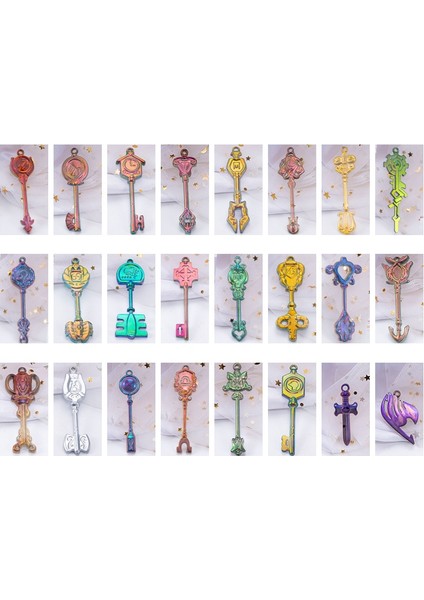 Dıy Kristal Epoksi Kalıp Tüm Kurulu Anahtar Koleksiyonu Kolye Süs Dekorasyon Simülasyon Silikon Kalıp (Yurt Dışından) fiyatları