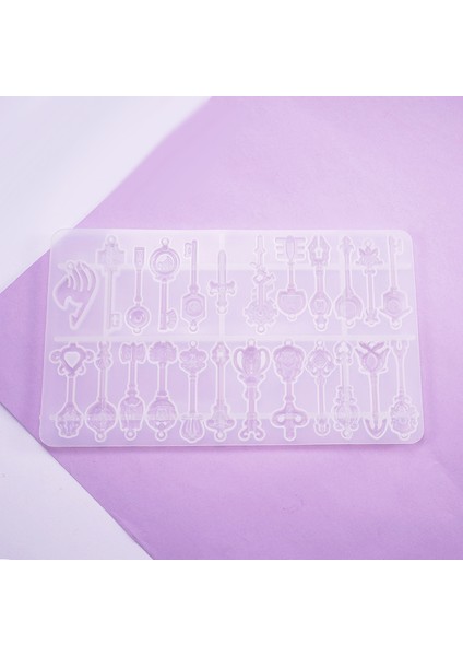 Dıy Kristal Epoksi Kalıp Tüm Kurulu Anahtar Koleksiyonu Kolye Süs Dekorasyon Simülasyon Silikon Kalıp (Yurt Dışından) indirimleri