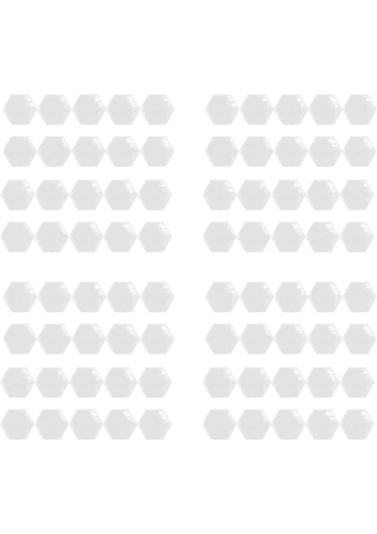 80 Adet Şeffaf Akrilik Altıgen Boş Yer Kartları Düğün Dekorasyon Masa Numaraları Konuk Adı Için (Yurt Dışından)