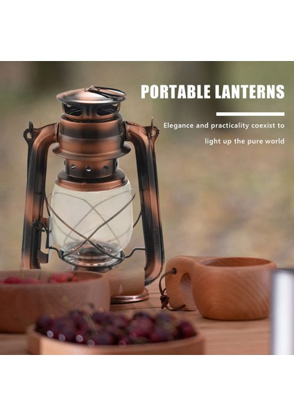 4 Adet 25 cm Demir Antik Bronz Yağ Fenerler (Kapak) Nostaljik Açık Kamp Lambası Sızdırmaz Mühür Açık Kamp Işık (Yurt Dışından)
