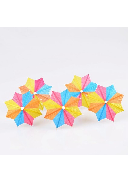 144 Adet Içecek Şemsiye Karışımı Renk Kokteyl Dekorasyon Kağıdı Kokteyl Şemsiye Işareti Parti Doğum Günü Tek Kullanımlık (Yurt Dışından) fırsatları