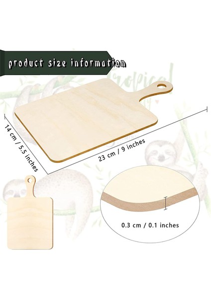 24 Adet Boş Mini Ahşap Saplı Kesme Tahtaları Küçük Kesme Tahtası Dıy Ev Mutfak Pişirme Sebze Dekor A (Yurt Dışından) fırsatları