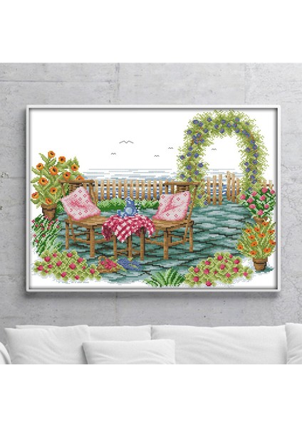 Çapraz Dikiş Damgalı Kitleri 14CT Baskılı Nakış Kumaş Iğne Noktası Kitleri Yeni Başlayanlar Için Kolay Desenler, Sunshine Home (Yurt Dışından) fırsatları