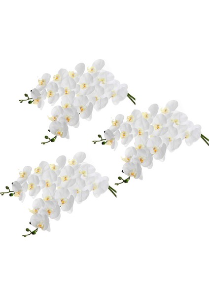 6 Adet 38 Inç Yapay Gerçek Iletişim Orkide Çiçekler 9 Kafaları Lateks Phalaenopsis Kaynaklanıyor Dıy Düğün Centerpieces, Mutfak (Yurt Dışından)