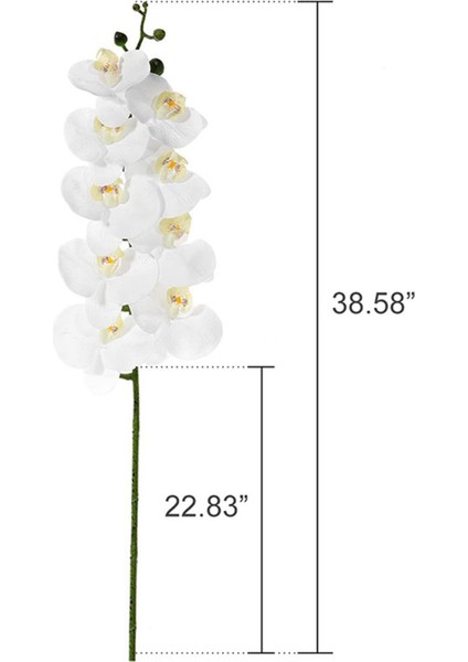 6 Adet 38 Inç Yapay Gerçek Iletişim Orkide Çiçekler 9 Kafaları Lateks Phalaenopsis Kaynaklanıyor Dıy Düğün Centerpieces, Mutfak (Yurt Dışından) modelleri