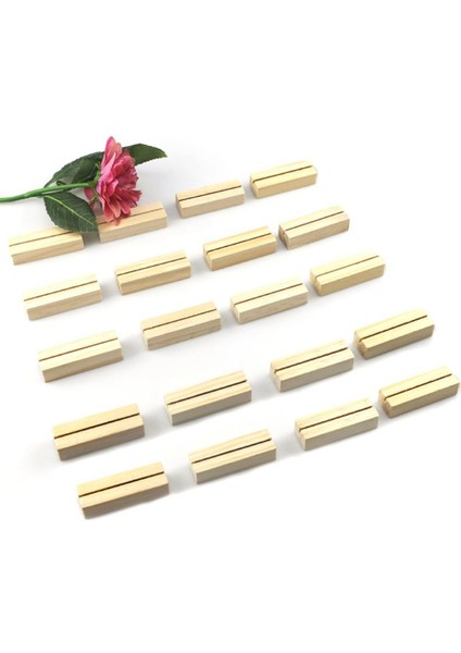 40PCS Not Klip Dekorasyon Ev Mesaj Kartı Tutucu Ahşap El Sanatları Yaratıcı Dekorasyon (Yurt Dışından)