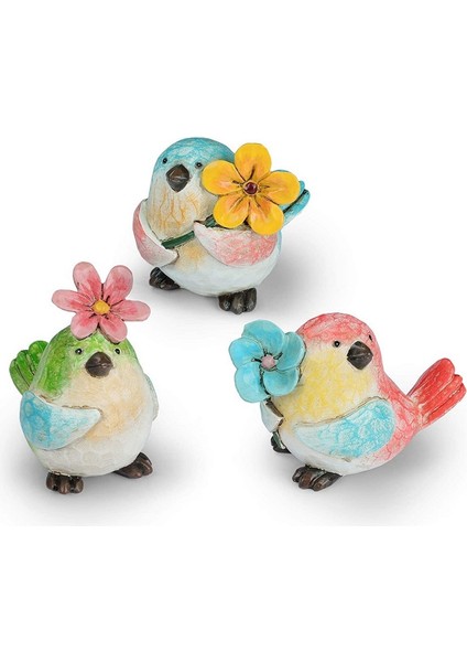 Bahçe Heykelleri Renkli Kuş Çiçek Heykeli Süs Reçine Hayvanlar Ev Bahçe Avlu Dekorasyon Için Figürler C (Yurt Dışından) fiyatları