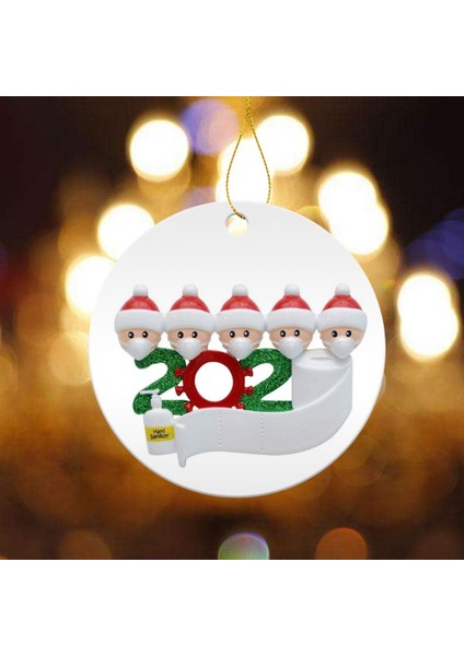 Noel Süsleri Kişiselleştirilmiş Hayatta Kalan Aile Noel Ağacı Noel Ağacı Dekoru Için Asılı Kolye, 2 Kişilik Aile (Yurt Dışından)