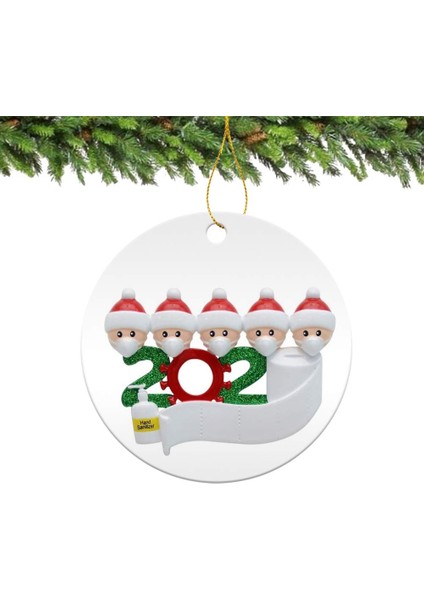 Noel Süsleri Kişiselleştirilmiş Hayatta Kalan Aile Noel Ağacı Noel Ağacı Dekoru Için Asılı Kolye, 2 Kişilik Aile (Yurt Dışından)