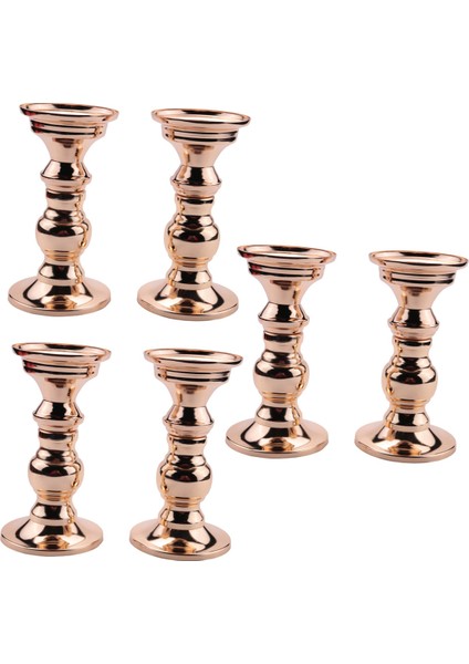 6x Şamdan Metal Sütun Mumluklar, Düğün Centerpieces Mumlar Için Şamdan Tutucular Altın Standı (Yurt Dışından) indirimleri