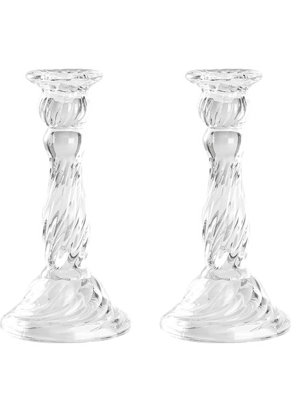 Cam Mumluklar Konik Şamdanlar Masa Düğün Kutlamaları Için Şamdanlar Centerpiece Konik Mumluklar B (Yurt Dışından)