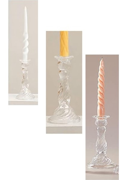 Cam Mumluklar Konik Şamdanlar Masa Düğün Kutlamaları Için Şamdanlar Centerpiece Konik Mumluklar B (Yurt Dışından) fiyatları