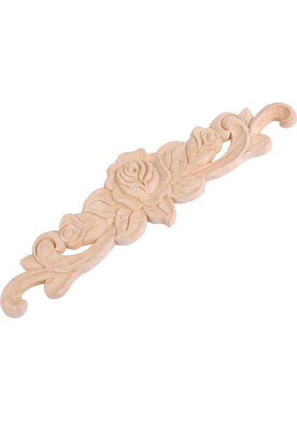 12 Adet 20X5 cm Kauçuk Ahşap Oyma Uzun Onlay Aplike Boyasız Gül Çiçek Kapı Ev Dekor Avrupa Tarzı (Yurt Dışından) fırsatları
