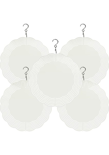 5 Paket Süblimasyon Rüzgar Spinner Boşlukları 8 Inç Rüzgar Spinners Yard ve Bahçe Için Kapalı Açık Ön Kapı Dekorasyon (Yurt Dışından)