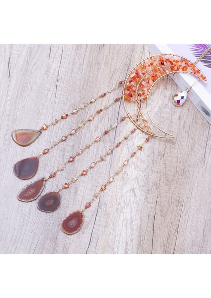 Akik Ay Dream Catchers Kristal 7 Çakra Dream Catchers Renkli Duvar Asma Odası Bahçe Dreamcatchers Dekor (Yurt Dışından) modelleri