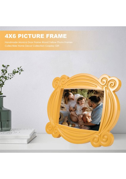El Yapımı Monica Kapı Çerçevesi Ahşap Sarı Fotoğraf Çerçeveleri Koleksiyon Ev Dekor Koleksiyonu Cosplay Hediye (Yurt Dışından) fırsatları