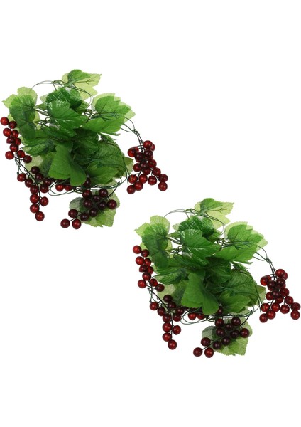 Ev Bahçe Dekorasyonu Için 4x Yapay Üzüm Asması Çelenk Meyvesi (Yurt Dışından)