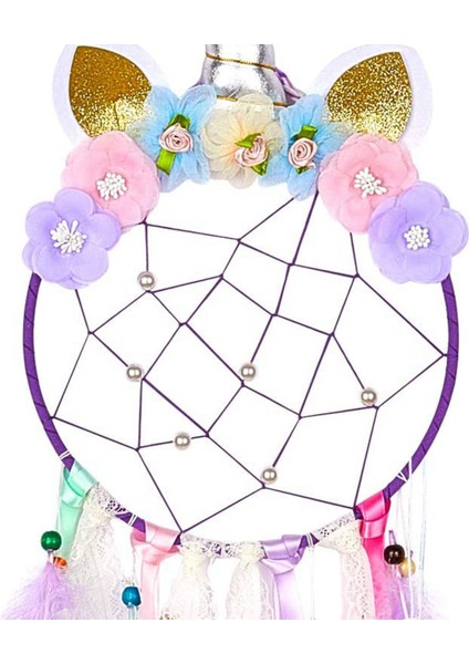 Çocuk Dream Catcher Tüy Duvar Dekorasyonu Kız Yatak Odası Çiçek Duvar Asılı Dekorasyon Mor (Yurt Dışından) fırsatları