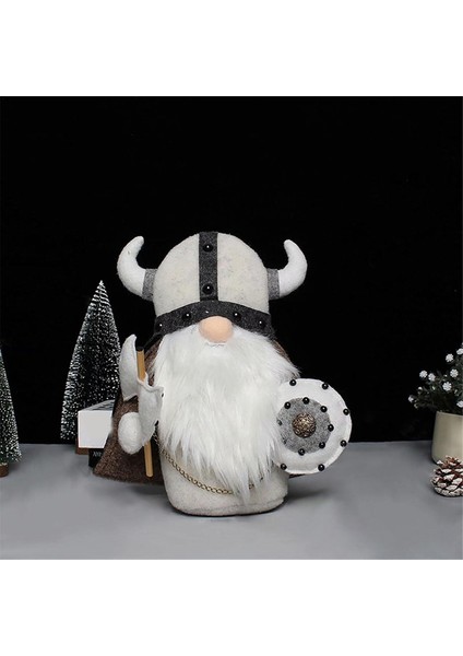 Viking Savaşçısı Gnome Bebek, Peluş Tatil Gnomes Süsler Seti El Yapımı Peluş Bebek Gnome Iskandinav Isveç Tomte Elf, A (Yurt Dışından) modelleri
