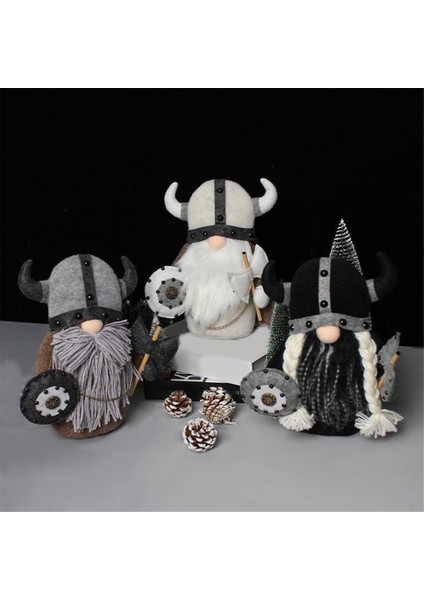 Viking Savaşçısı Gnome Bebek, Peluş Tatil Gnomes Süsler Seti El Yapımı Peluş Bebek Gnome Iskandinav Isveç Tomte Elf, A (Yurt Dışından) indirimleri