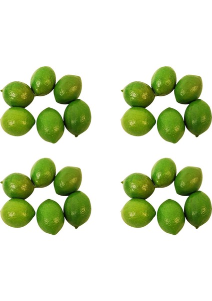 24 x Gerçekçi Gerçekçi Yapay Plastik Kireç Limon Meyve Gıda Sahte Ev Dekor (Yurt Dışından)
