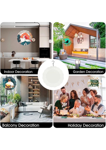 5 Paket Süblimasyon Rüzgar Spinner Boşlukları 8 Inç Rüzgar Spinners Yard ve Bahçe Için Kapalı Açık Ön Kapı Dekorasyon (Yurt Dışından) indirimleri