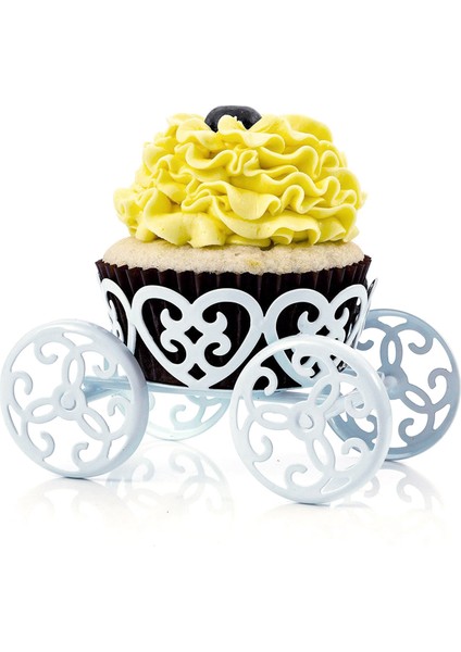6'lı Paket Tekli Prenses Arabası Cupcake Standı Tutucu Ekran (Yurt Dışından) fırsatları