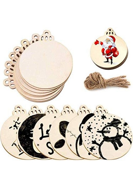 Ahşap El Sanatları Noel Ahşap Kolye Ev Dekorasyon El-Boyalı Dıy Sahne Noel Partisi Ağacı Aksesuarları (Yurt Dışından) modelleri