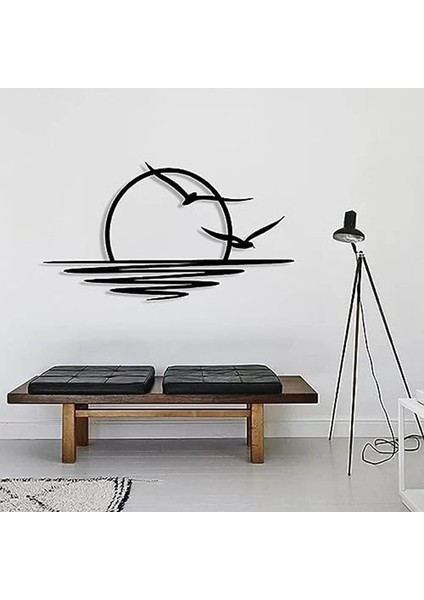 Gündoğumu Metal Duvar Sanatı, Güneş ve Martılar Duvar Dekoru, Metal Duvar Dekoru, Soyut Gün Batımı Ev Dekorasyonu, Minimalist Çizgi Sanatı (Yurt Dışından) fırsatları