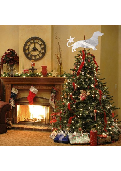 Pet Noel Ağacı Topper Dekorasyon Yıldız Etkinlik Elbise Dachshund Yıldız ile Noel Ağacı Topper (Yurt Dışından) modelleri