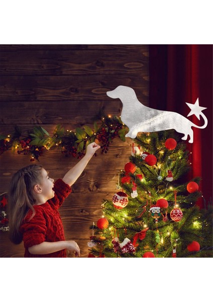 Pet Noel Ağacı Topper Dekorasyon Yıldız Etkinlik Elbise Dachshund Yıldız ile Noel Ağacı Topper (Yurt Dışından) fırsatları