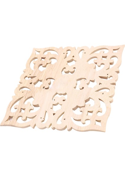 2x Ahşap Çıkartma Tedarik Avrupa Tarzı Aplike Gerçek Ahşap Oyma Aksesuarları ve Perakende. Ahşap Oyma 20X20X2CM (Yurt Dışından)