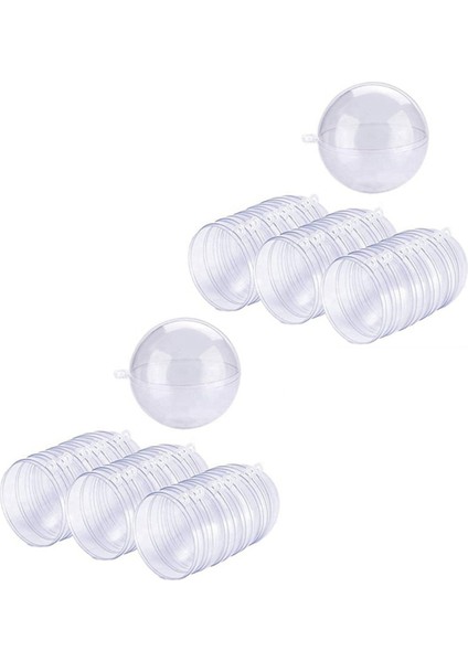 48 Top Dıy 70MM Yılbaşı Ağacı Asılı Top Şeffaf Top Şeffaf Plastik Dolgulu Top Süsleme (Yurt Dışından) fiyatları