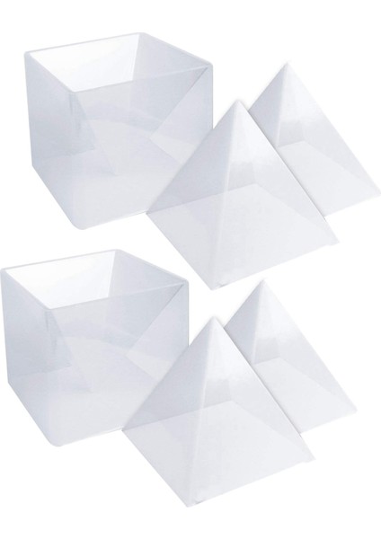 4x Büyük Reçine Kalıpsilikon Piramit Kalıpları, Dıy Orgon Piramidi Için Reçine Döküm Kalıpları, (Yükseklik: 15CM / 5.9ınch) (Yurt Dışından)