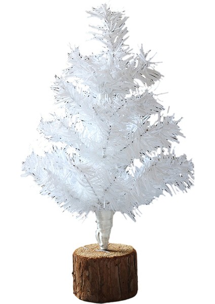 Mini Noel Ağacı Masa Üstü, Beyaz Noel Ağaçları Küçük Noel Ağacı Masaüstü Ev Noel Dekor Için Ahşap Tabanlı 30 cm (Yurt Dışından)