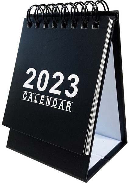 10 Adet Mini Masa Takvimi 2023 Şu Anda Aralık 2023'E Kadar Çalışıyor, Hediyeler Için 105X76MM Küçük Daimi Masa Takvimleri (Siyah) (Yurt Dışından)