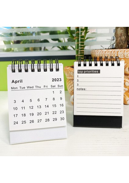 10 Adet Mini Masa Takvimi 2023 Şu Anda Aralık 2023'E Kadar Çalışıyor, Hediyeler Için 105X76MM Küçük Daimi Masa Takvimleri (Siyah) (Yurt Dışından) fırsatları