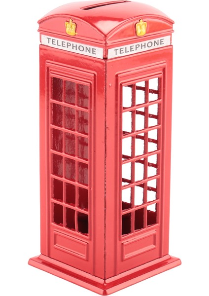 Metal Kırmızı Ingiliz Ingilizcesi Londra Telefon Kulübesi Bankası Kumbara Tasarruf Potu Kumbara Kırmızı Telefon Kulübesi Kutusu 140X60X60MM (Yurt Dışından) fiyatları