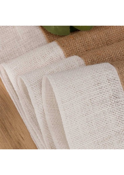 Mutfak Jüt Masa Koşucusu Için 3x Çuval Bezi Masa Koşucular 72 Inç - Masalar Için Doğal Çiftlik Evi Centerpieces - Yemek Odası (Yurt Dışından)