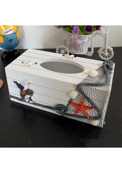 2x Akdeniz Tarzı Deniz Serisi Doku Kutusu Klozet Kapağı Örtüsü Ev Dekorasyon Rulo Kağıt Havlu Tutucu Ahşap Doku Kutusu (Yurt Dışından) fırsatları